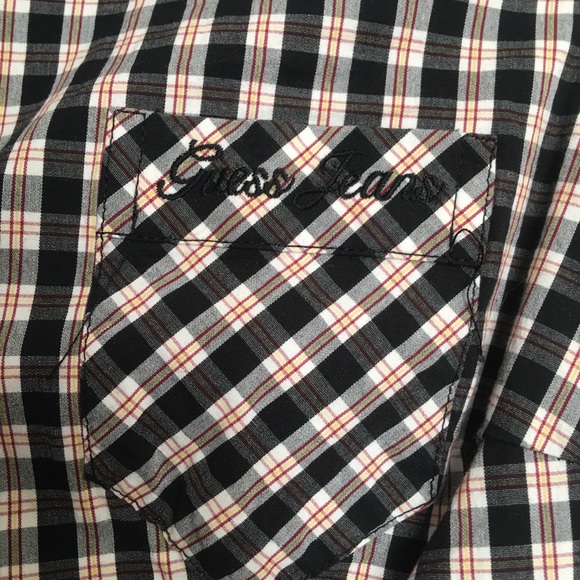 GUESS❓Plaid Stretch Button Up Shirt - Picture 4 of 8